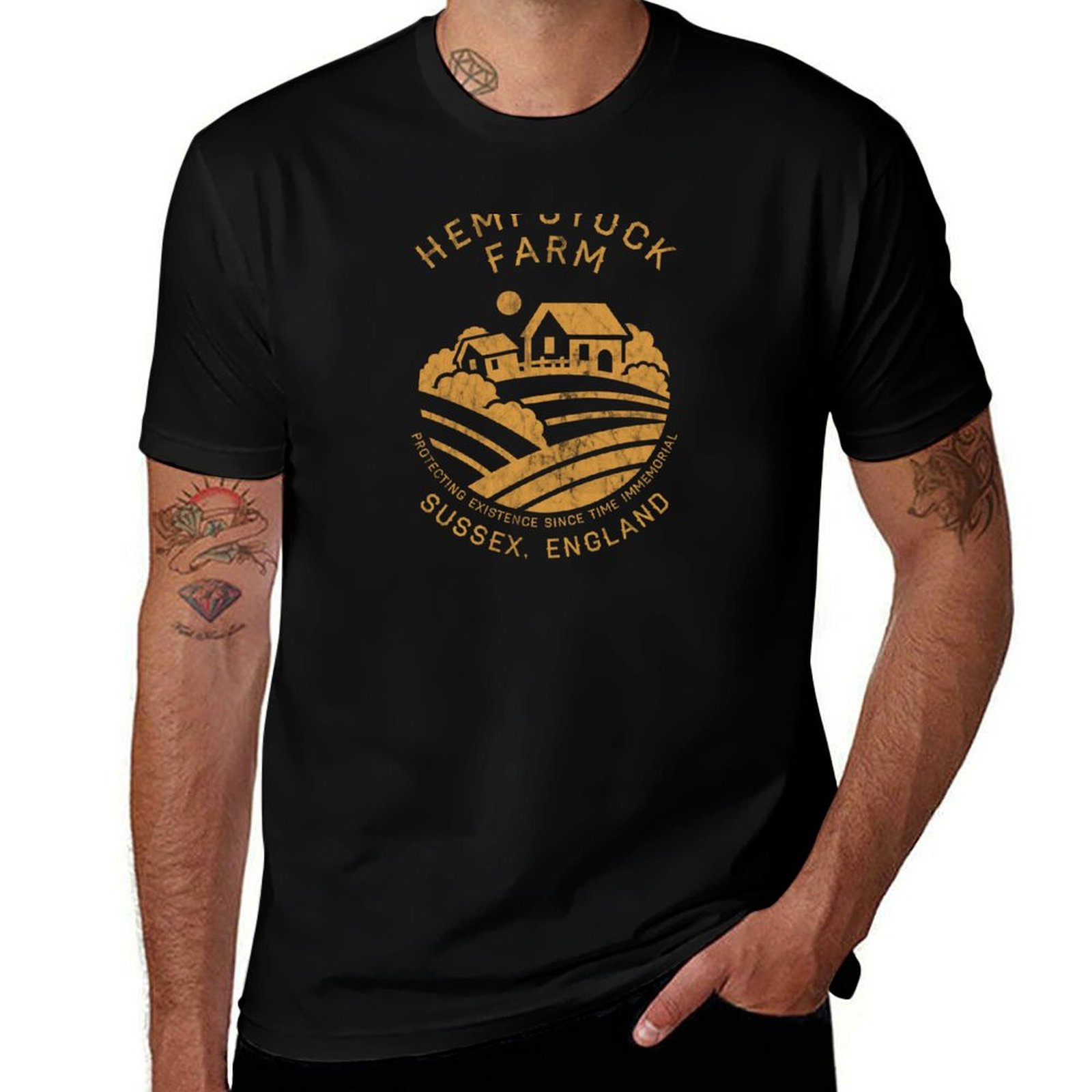 Urban Farming In China - T-shirt Hempstock Farm, coupe ample, style