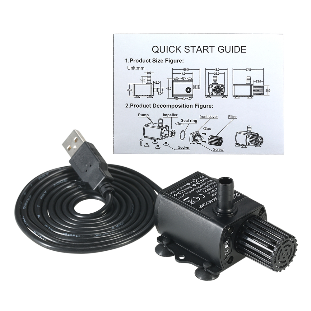 USB DC5V 4.8W Ultra-silencieux - Water Pump Submersible Mini avis et prix